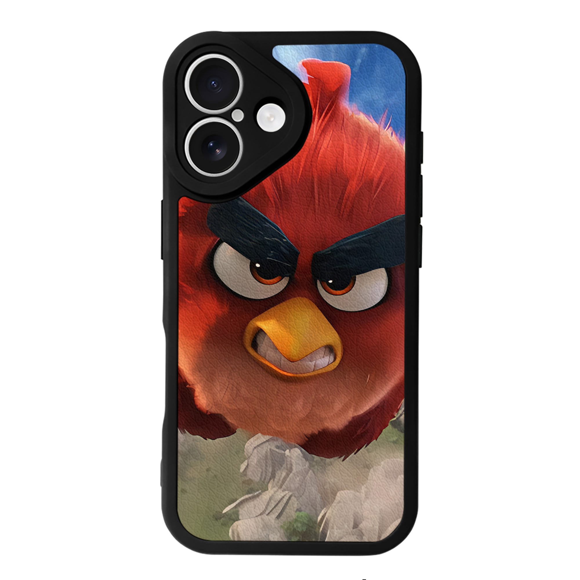 （画像用） Angry Birds アングリーバード 【iPhone 16シリーズ対応】シリコンスマホケース（レザー調） 材質：シリコン